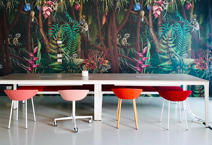 frezza office murales londonart jungle wallpaper