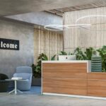 Design al front desk reception perfetta